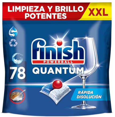 Finish Powerball Power All in 1 Pastillas para el lavavajillas todo en 1 - Pack ahorro 78 pastillas (Packaging may vary)