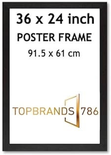 Black Picture Poster Frames 36in x 24in (91.5 x 61) Wall Hanging Frames | Perfect for Home Decor | Wooden Frames
