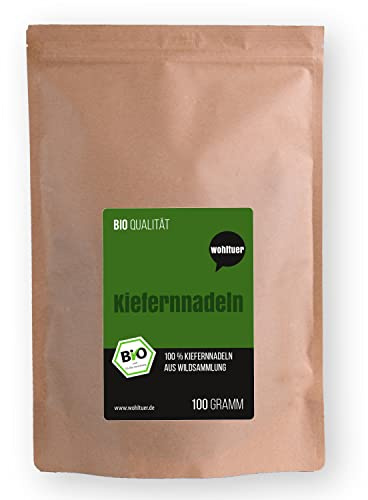 Wohltuer Pinus silvestris - Agujas de pino orgánico, 100 g, té con aguja de pino, sueltas, colección salvaje europea