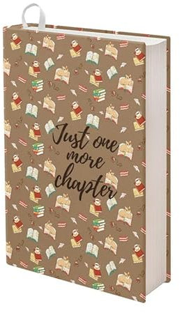 Kuiaobaty Just One More Chapter Buchhülle für Buchliebhaber, Buchmuster Schutzhülle Jacken für Schulbuch