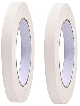 Cinta De Pintor Cinta De Carrocero 2 Rollos, 50mm 40mm 30mm 25mm X 50m Cinta Carrocero Cinta De Papel Para Pintar No Deja Residuos Para Enmascarar Cintas Barnizar ( Color : White , Size : 1cm x 50m )