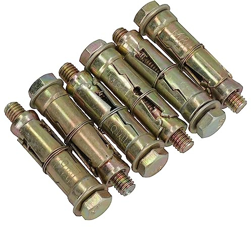 M8 8 mm x 60 mm Spreizschraube für Mauerwerkhülsen-Anker, Befestigungselement, 6 Stück