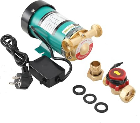 ECUTEE Umwälzpumpe Automatisch Druckerhöhungspumpe Wasserdruck Booster Pumpe Warmwasserpumpe für Dusche Garten Wasserhähne Max. Durchflussrate 25L/min 120W