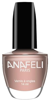 Vernis à Ongles ANAFELI - Taupe rose n° 53 - Pinceau large pour une application facile
