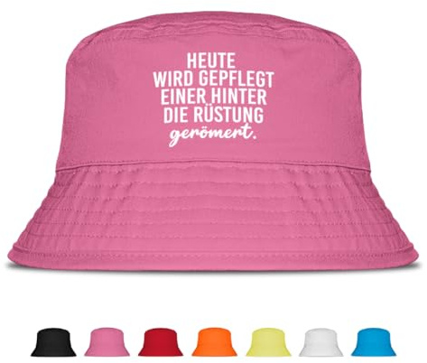 Prozente Momente Heute Wird gepflegt Einer hinter die Rüstung gerömert - Fischerhut | Anglerhut | Sonnenhut | Sommer | Malle | lustige Sprüche | OneSize | Malle | Urlaub | Pink