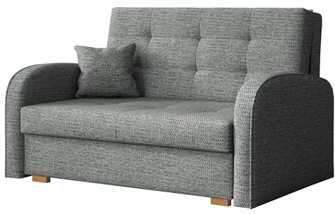 Mirjan24 Schlafsofa Viva Gold II mit Bettkasten, 2 Sitzer Polstersofa mit Schlaffunktion inkl. Kissen, Sofa, Sofagarnitur, Bettsofa, Wohnlandschaft, Farbauswahl (Aragon 93)