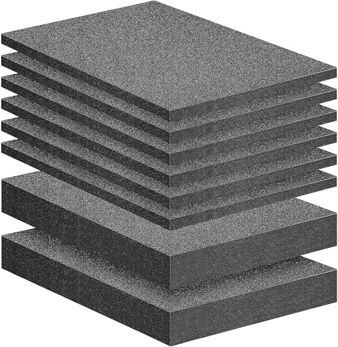 8PCS Square Foam Cube - Cut and Peel Polyurethane Foam for Tool Box Organization, Cushion Packing Pads for Car Garden tools,Camera Cases Storage Drawer