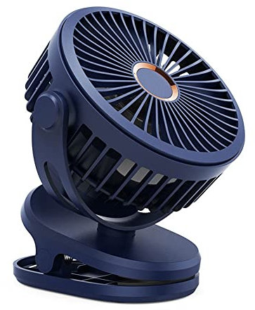 Portable Clip On Fan 10000, 7 Inch Rechargeable Battery Operated Fan with 32-64h Runtime, 4 Speeds Quiet USB Personal Fan for Indoor Outdoor Office