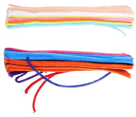 LALAFINA Bunte Chenille-stiele Zum Basteln Farbiger Reiniger Diy-projektbedarf Chenille-streifen Für Lehrer Und Junge Mädchen