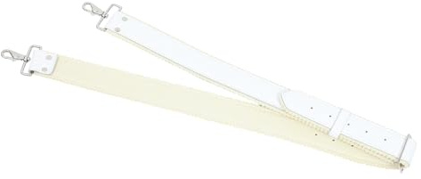 Verstellbarer Snare Drum Gurt aus Leder und Filz in Weiß | Stück, Robustes Zubehör für Schlagzeug und Trommel, Leicht Anzubringen, Pflegeleicht, Ergonomisch