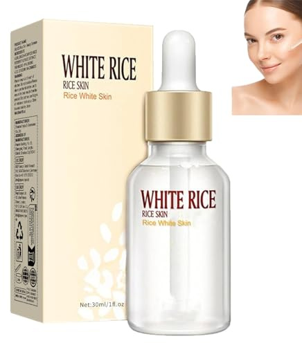 Siero di riso antirughe, siero schiarente per il viso, profondamente idratante con niacinamide, nutriente e rassodante, attenua le macchie scure, illumina e uniforma il tono della pelle (1pcs)