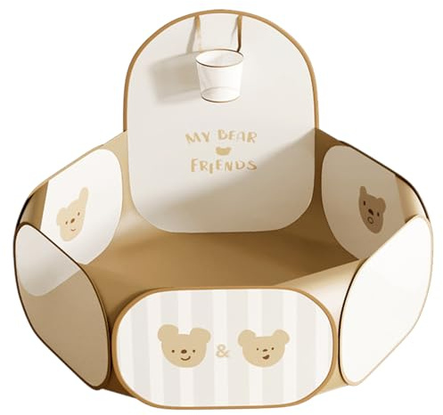 NIDONE Piscina per Palline per Bambini Piscina per Palline Pieghevole, Robusta e Resistente agli Strappi, sicura, con canestro da Basket per casetta dei Giochi per Bambini, Non Incluse