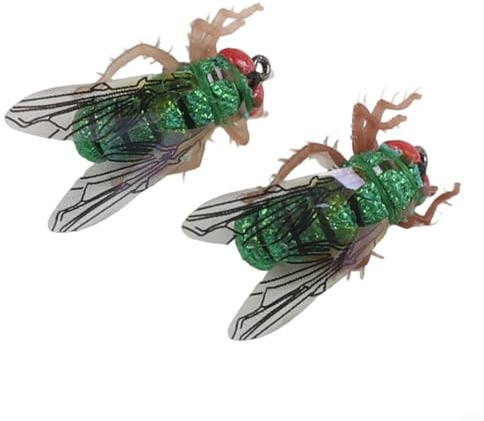 Juego de 2 señuelos para moscas de trucha y diseño realista de insectos para pesca eficaz en agua dulce y salada (5-1 L)