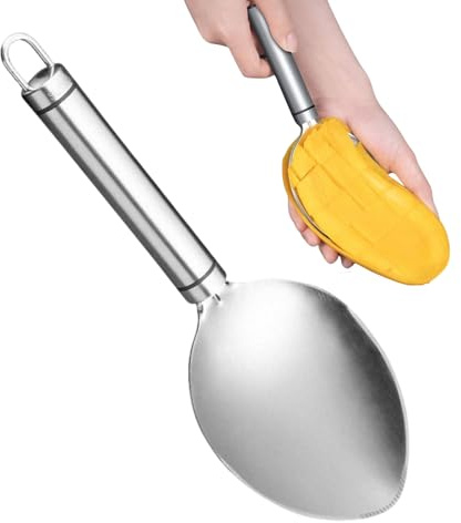 Cortador De Mango De Acero Inoxidable - Cortador Versátil - Pelador De Aguacate Portátil | Ideal Para Mangos, Aguacates, Casa, Cocina, Restaurante, Picnics