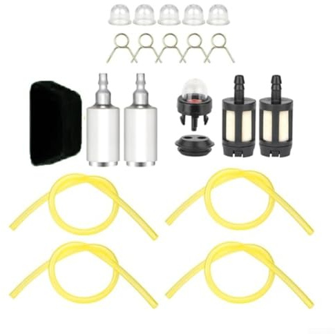 Kit de 20 tuyaux de carburant pour tondeuse à gazon, tuyau de tuyau en plastique, collier de serrage pour jardin, cour, petit moteur, pièces de rechange