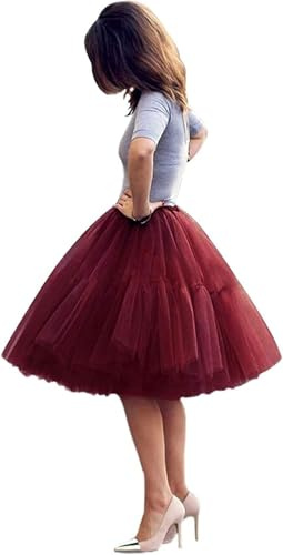 FOLOBE Donna Balletto per Adulti Tutu stratificata Organza Lace Minigonna Principessa Petticoat per Prom Partito Verde Menta