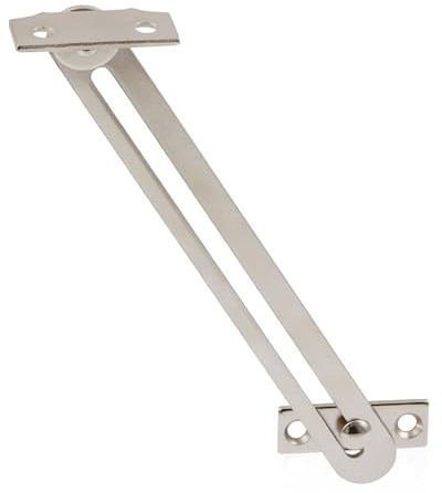 Gedotec Klappkonsole - Klappenhalter mit Arretierung - 1 Stück Klappscharnier 150 mm - Anschlag links - CLAPPY+ - Scharniere klappbar Klappenbeschlag für Möbel - Scharniere Schranktür Klapptisch Wand