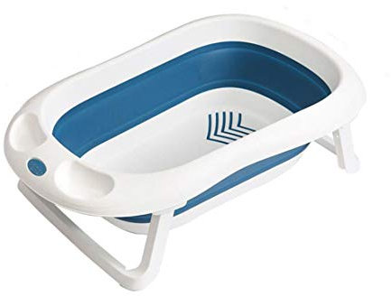 RONGJJYP Reductor Bañera Bebe, Bañera Plegable con Multifuncional Diseño de Almacenamiento Material PP Ligera y Colapsable, Blue