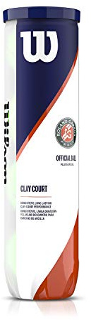Wilson Roland Garros, WRT115002 Palline da Tennis Ufficiali, 2 Tubi da 4 Palline, per Terra Battuta, Yellow, 18 x 8