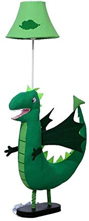 JBKNAN Grün Fliegend Drachen Stehlampe,Schlafzimmer Nordischer Junge Schlafsaal Kreativität Schön Cartoons Kind Augenschutz Bett Lampe AA+(Dimming)