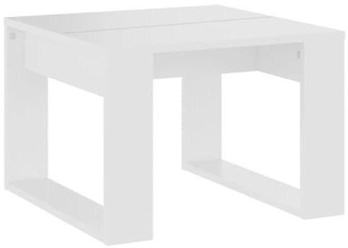 vidaXL Beistelltisch Couchtisch Wohnzimmertisch Kaffeetisch Sofatisch Teetisch Tisch Wohnzimmer Wohnzimmermöbel Weiß 50x50x35cm Holzwerkstoff
