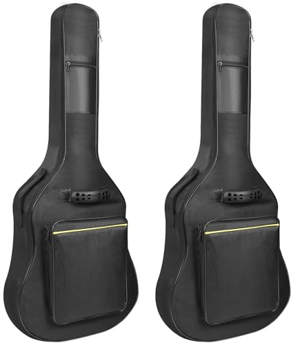 Mdvora 2 Pack Guitar Bags, 38 40 41 inch Electric Guitar Case, Waterproof Oxford Electric Guitar Gig Bag for Acoustic Classical Guitar, Ukulele, Bass Guitar