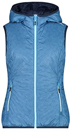 CMP - Wendeweste für Damen mit fester Kapuze, Himmelblaues Staubblau, D42