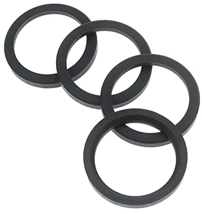 Lot de 4 anneaux de centrage 72 x 56,1 mm Gris foncé, Centreur de roue
