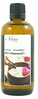 Naturra Bio Chiaöl 100ml kaltgepresst nativ mit Bio-Ingweröl ätherisches Öl Wellnessöl Körperöl Aromatherapie Naturkosmetik Deiner Wahl - Zingiber Officinale