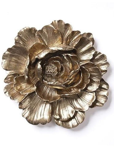 HAUCOZE Decorazione da Parete Fiore Soprammobili Scultura Moderna Statuetta Regalo Murali Statua Casa Ornamento Figurina Resina Arte 31cm