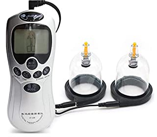 ZTHBYSB Paar Extra Starke Saugkraft Bondage Nippelsauger Brustwarzensauger, Elektro Brust Erweiterung Saugnäpfen Elektrostimulation Massager, SM Sexspielzeug für Frauen und Männer Paar,A