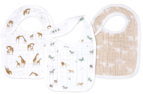 aden + anais™ Lätzchen 3er-Pack Bio-Baumwolle Musselin oceanic (Safari Traum)
