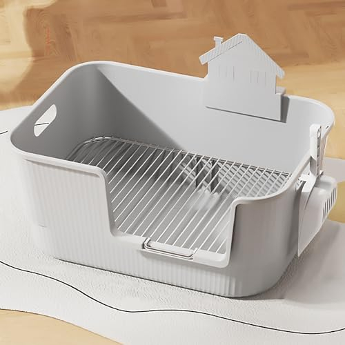 Hundetöpfchen für den Innenbereich, Hundetoilette mit Schutzwand, Hundeklo für Zuhause, Hundetöpfchenzaun, für Welpen und Kleine Hunde (Color : Grey)