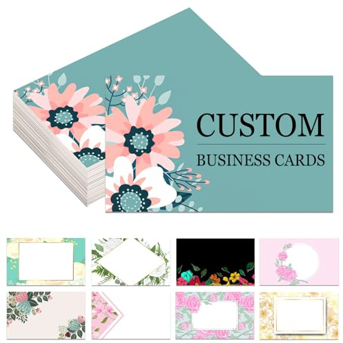 Business Cards Personalised Custom Business Cards Customize with Logo Customizable 1000 500 200 100 for Small Business Customized Double-Sided Printing Waterproof Business Card