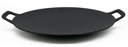 Brightalk 13-Inch Korean BBQ Grill Pan, Cast Iron Griddle for Indoor and Outdoor Stovetop Use