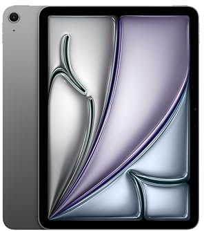 Apple iPad Air 11 (M2): display Liquid Retina, 256GB, fotocamera frontale orizzontale da 12MP, fotocamera posteriore da 12MP, Wi Fi 6E, Touch ID, autonomia di un giorno intero — Grigio siderale