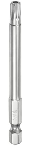 QUARKZMAN T30 Bit de Seguridad Torx 1/4 Vástago Hexagonal 3 Largo Acero S2 Magnético Resistente a Manipulaciones Puntas de Estrella con Agujero para Destornillador Barrenas de Taladro