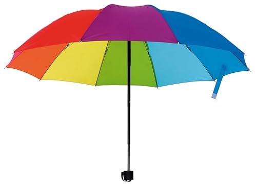 NW NATIONWEAR Regenbogen Pride Regenschirm – Bunter Regenschirm für Festivals, Paraden, Events & den täglichen Gebrauch – Leuchtendes Regenbogen-Design – Lustiges Pride-Accessoires