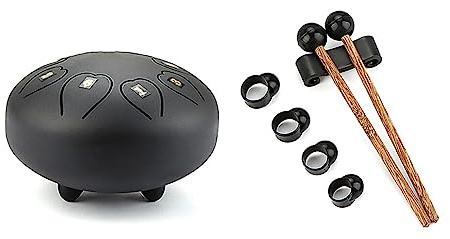 Stahlzungentrommel-Set, Schlaginstrument, Handpan-Trommel mit Tasche, Musikbuch und Schlägeln für Unterhaltung