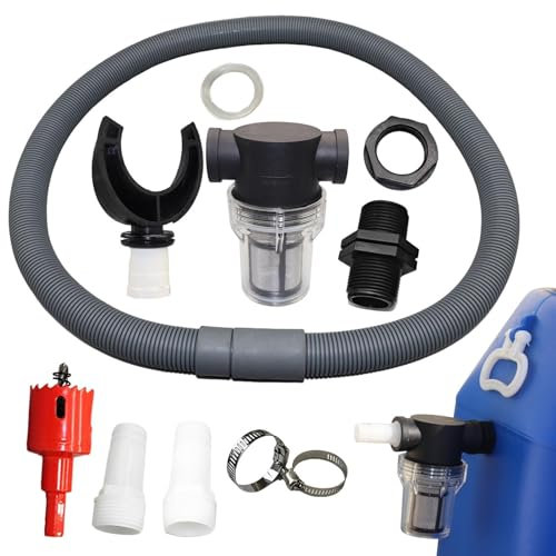Rain Barrel Diverter Kit - Downpipe Rain Collector for Rain Barrels - Catching Rain Water Kit with Filter, Rain Water Collection Kit with Downpipe Diverter | Complete Rainwater Catchment System for Ba