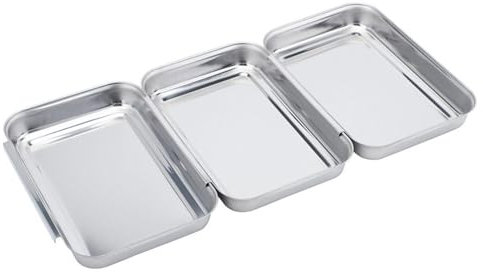 Juego De Platos Llanos De Cocina De 3 Piezas, Plato Llano Rectangular, Plato Llano De Acero Inoxidable, Accesorios De Cocina, Utensilios Para Hornear, Plato Llano Multifuncional