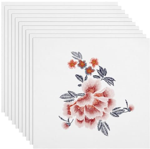 Stickstoff, weiße Quadrate, vorgeschnitten, für Stickerei und Handarbeit, Baumwolle, Kleidung, Handwerk, 30 cm, 10 Stück