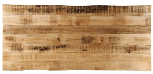 Xichuzi Tischplatte mit Baumkante 140x60x2,5 cm Raues Mango Massivholz, Arbeitsplatte, Holzplatte, Schreibtischplatte, Waschtischplatte, Küchenarbeitsplatte - 370673