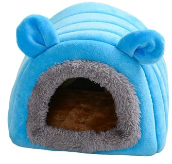 Maison D'hiver Pour Petits Animaux, Maison Chaude Pour Cochon D'Inde, Lit Petit Animal Chinchilla, Nid De Petits Animaux, Chaud Grotte Hamster Douce Et Lavable Pour Lapin Nain Chinchilla, Hérisson