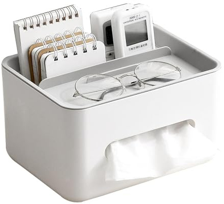Schreibtisch-Taschentuchbox-Halter - Serviettenspender, Heimorganisation | multifunktionale Organizer-Box mit Fernbehälter für Arbeitszimmer, Studentenwohnheim, Wohnzimmer, Apartment, Restaurant