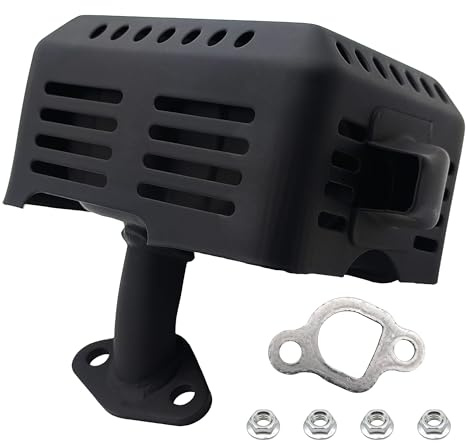 YGQ Conjunto de silenciador GX160 para Honda 5,5 CV 6,5 CV GX120 GX140 GX200 18310-ZF1-000 159 cc Predator 196 cc 173 212 cc Motor con deflector de escape