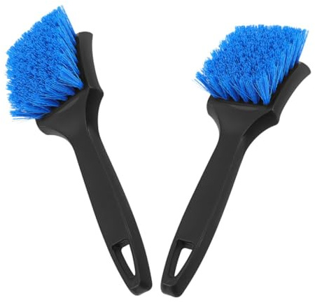 HEALEEP Cepillo para Neumáticos de Coche 2 Piezas Mango Ergonómico