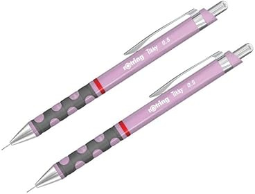 rOtring Tikky - Portaminas - 0,5 mm HB | Cuerpo lila pastel | Recargables | Agarre ergonómico | Para dibujar, dibujar y uso escolar | Papelería pastel | Lindo regalo de regreso a clases | 2 unidades