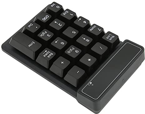 SPYMINNPOO Número Inalámbrico Pad 19 Teclas Enchufar y Jugar un Teclado Numérico Negro con Batería de Gran Capacidad para una Entrada en Casa de Entrada Rápida