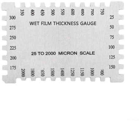 Stainless Steel Wet Film Gauge Comb for Measuring Paint and Coating Thickness Ranges from 25 to 2000um (Square type)